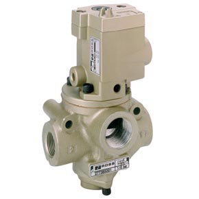 Picture of Ross Controls 2773B4011Z Inline Mounted Poppet Pneumatic Valve - 3/2 Single, Spring Return - 40 to 175 °F Port Size, 3/8", Normally Closed Cv