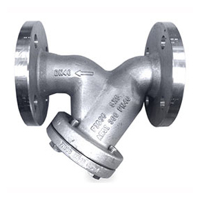 Picture of Spirax Saarco 1607094 1/2" x 1/2", ANSI Class 150 Flanged x ANSI Class 150 Flanged, 232 PSIG, 1/32" Perforated Screen, Austenitic Stainless Steel, Y-Strainer with 1/4" NPT Blowdown Valve
