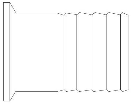 Picture of Alfa Laval 14MPHR-1 1/2 X 1 1/2-304-7 1-1/2" x 1-1/2", Tri-Clamp x Rubber Hose, 32 Microinch Mechanical Polished Inside/32 Microinch Polished Outside, 304 Stainless Steel, Adapter