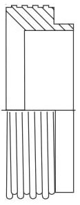 Picture of Alfa Laval 15TRFS-3-316L-7 3", Threaded Short Weld, 32 Microinch Mechanical Polished Inside/32 Microinch Polished Outside, 316L Stainless Steel, Bevel Seat, Ferrule