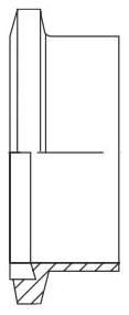 Picture of Alfa Laval 15TRFDC-1 1/2-304-7 1-1/2", Threaded Short Weld, 32 Microinch Mechanical Polished Inside/32 Microinch Polished Outside, 304 Stainless Steel, DC, Ferrule