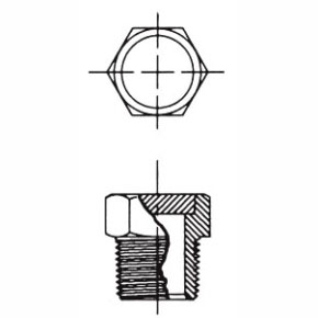 Picture of Numatics B1MN 1/8" NPTF, 0.44" L, 0.44" Width Across Flat, 0.44 Cv, 150 PSI, Breather Vent Silencer