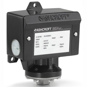 Picture of Ashcroft B421T-XFSNH-100# 1/4" NPTF, 700 kPa, 125/250 VAC, SPDT/DPDT, NEMA 3/4/4X/13/IP66, Epoxy Coated Aluminum, Differential, Watertight, Pressure Switch