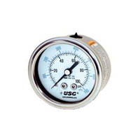 Picture of Ametek/US Gauge 253049A - 2.5" 1553 Series Liquid Fillable Gauge, 1/4" NPT Center Back Mount, 4000 psi