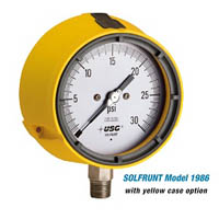 Picture of Ametek/US Gauge 170065K - 4.5" 1986 SOLFRUNT Series Process Gauge, 1/2" NPT Lower Mount, 30" Hg to 150 psi