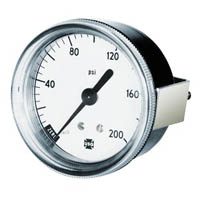 Picture of Ametek/US Gauge 138028A - 3.5" P-844U Series Panel Mount Gauge, 1/4" NPT Center Back Mount, 100 psi