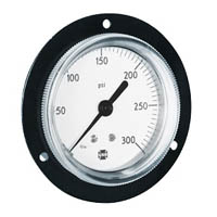 Picture of Ametek/US Gauge 138055A - 3.5" 845FF Series Front Flange Gauge, 1/4" NPT Center Back Mount, 60 psi