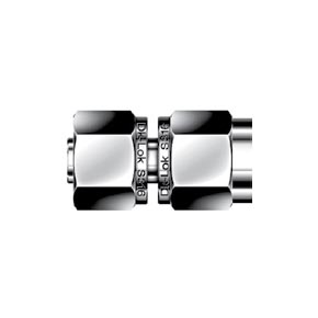 Picture of DK-Lok DAA2-4-S Tube to AN Tube, AN Adapter Tube Fitting - 1/8" x 1/4" Port, Double Ferrule, 316 Stainless Steel