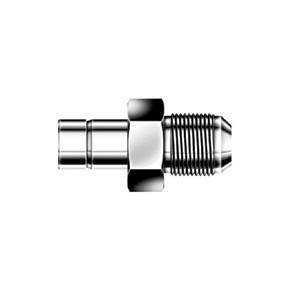 Picture of DK-Lok DMAA6-6-C Tube to AN Tube, Male AN Adapter Tube Fitting - 3/8" x 3/8" Port, Double Ferrule, Carbon Steel