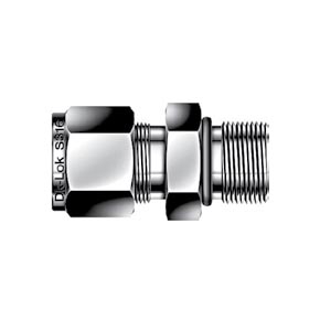 Picture of DK-Lok DMCS16-16U-C Tube to Non-Positionable O-Seal, Non-Positionable SAE Male Connector Tube Fitting - 1.0" x 1.0" Port, Double Ferrule, Carbon Steel