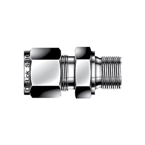 Picture of DK-Lok DMC4-2G-C Tube to Male Pipe, Male Connector for Bonded Gasket Seal Tube Fitting - 1/4" x 1/8" Port, Double Ferrule, Carbon Steel