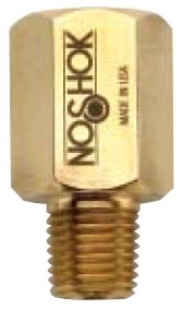 Picture of NOSHOK 1150-A 1/2" MPT, 1.875" L, 6000 PSI, Brass, Sintered, A Disc, Pressure Gauge Snubber