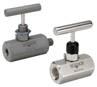 Picture of NOSHOK 502-FFC 1/4", FPT x FPT, 0.187" Orifice, 6000 PSI at 200 Deg F, Zinc Nickel Plated, Steel, Threaded Bonnet, Standard, Soft Seat, Needle Valve