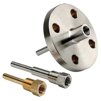 Picture of NOSHOK 75-025-BRASS 3/4" NPT, 2.5" L Stem, 5000 PSI, Brass, Straight Shank, Thermowell