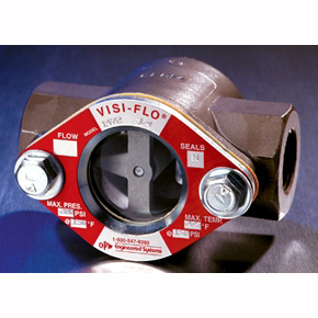 Picture of OPW 1574R-0042 3/8" x 3/8", FPT x FPT, 400 PSIG, 316 Stainless Steel Body, Brown Ryton Indicator, Fluorocarbon Seal, High Pressure/Temperature, Low Flow, Sight Flow Indicator