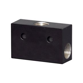 Picture of Ross D1968E1006 Pneumatic Shuttle Valve, 1/8" BSPP x 1/8" Threaded Port, Inline Mounting, Standard Capacity, 0.8 Cv