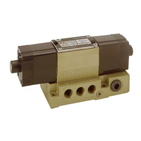 Picture of Ross Controls W7077C6331Z Base Mounted Spool and Sleeve Pneumatic Valve - 5/3 Double - ANSI Size 10 ANSI, Solenoid Controlled  - Standard Temperature