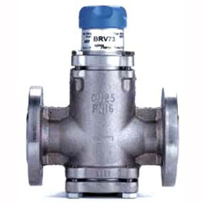 Picture of Spirax Sarco 2103097 1", ANSI Class 150 Flanged, 150 PSIG, 2 to 25 PSIG Downstream, Electroless Nickel Plated Ductile Iron, Nylon 66 Knob Actuation, Compact, Balanced, Direct Operated, Pressure Regulating Valve