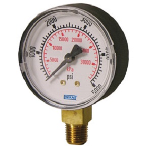 Picture of WIKA 8990527 - 2.5" 111.10 Series Utility Gauge, 1/4" NPT Lower Mount, 30" Hg to 160 psi/kPa
