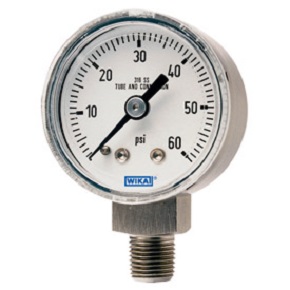Picture of WIKA 8993284 - 2.0" 111.10 Series Utility Gauge, 1/4" NPT Lower Mount, 30" Hg to 100 psi