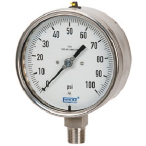 Picture of WIKA 9365079 - 2.5" 232.30 Series Process Gauge, 1/4" NPT Lower Back Mount, 30" Hg to 15 psi