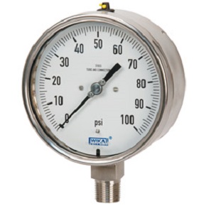 Picture of WIKA 9314822 - 2.5" 232.30 Series Process Gauge, 1/4" NPT Lower Mount, 30" Hg to 30 psi