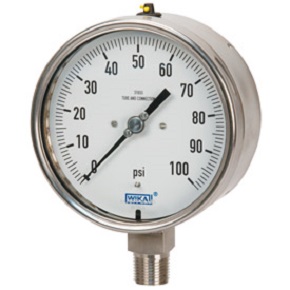 Picture of WIKA 9366903 - 4.0" 232.30 Series Process Gauge, 1/2" NPT Lower Mount, 400 psi