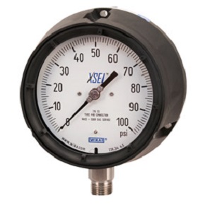 Picture of WIKA 9837841 - 4.5" 232.34 Series XSEL Process Gauge, 1/2" NPT Lower Mount, 200 psi/kPa