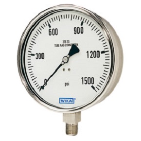 Picture of WIKA 4213981 - 6.0" 232.50 Series Process Gauge, 1/2" NPT Lower Mount, 160 psi/bar
