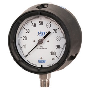 Picture of WIKA 9835067 - 4.5" 262.34 Series XSEL Process Gauge, 1/2" NPT Lower Mount, 30" Hg to 160 psi