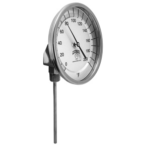 Picture of Winters Instruments TBM30025-B21 - 3.0", 1/2 NPT Rear Mount Bimetal Thermometer 50 to 400 °F, 2.5" Stem