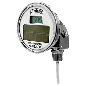 Picture of Winters Instruments THS32060F - 3.0", 1/2 NPT Adjustable Angle Bimetal Thermometer -50 to 320 °F, 6.0" Stem